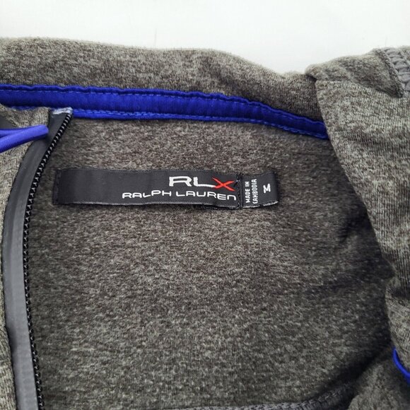 RLX Ralph Lauren x Silverleaf Full Zip Mens Medium Charcoal Performance Hoodie - Picture 7 of 10
